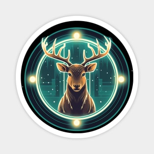 Deer in Ornament, Love Deers Magnet